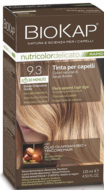 Biokap Tintura per capelli BIOKAP DELICATO RAPID - 9.3 Biondo chiaro dorato 135ml donna