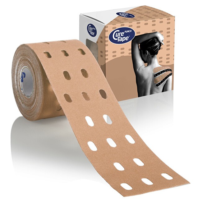 CureTape Nastro kinesiologico Punch Beige 5 cm x 5 m donna