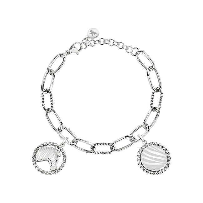 Morellato Bracciale in acciaio con ciondolo zebra Madagascar SATF08 donna
