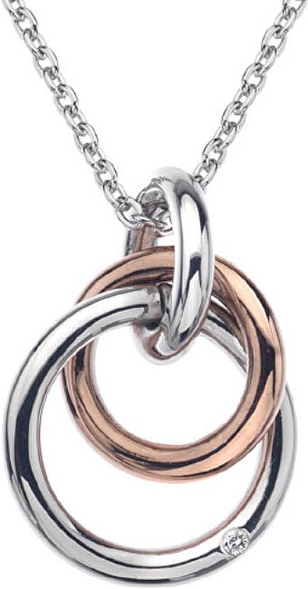 Hot Diamonds Collana Eternity con motivo intrecciato DP373 donna