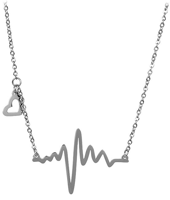Troli Collana originale in acciaio con battito cardiaco KNSC-253 donna