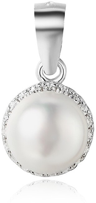 Beneto Ciondolo in argento con perla d'acqua dolce AGH97 donna