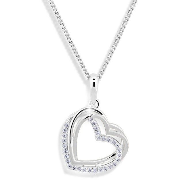 Modesi Collana a forma di cuore con zirconi M43059 donna