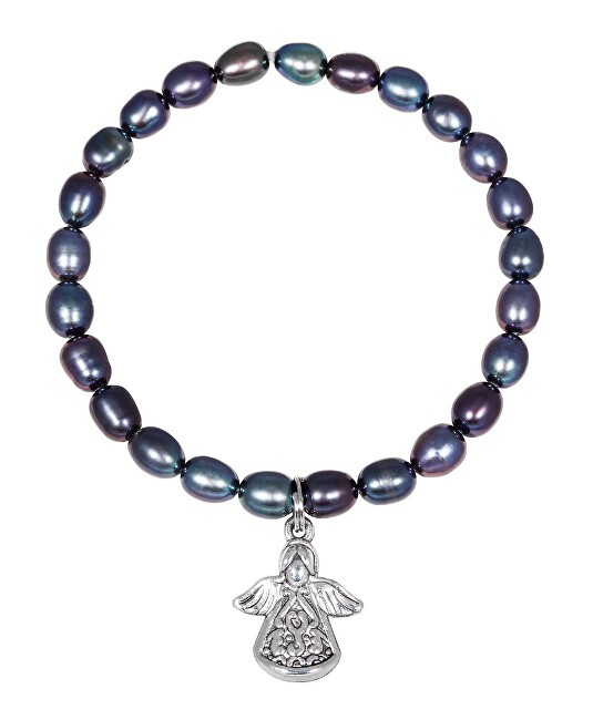 JwL Luxury Pearls Bracciale di perle con angelo in metallo JL0524 donna