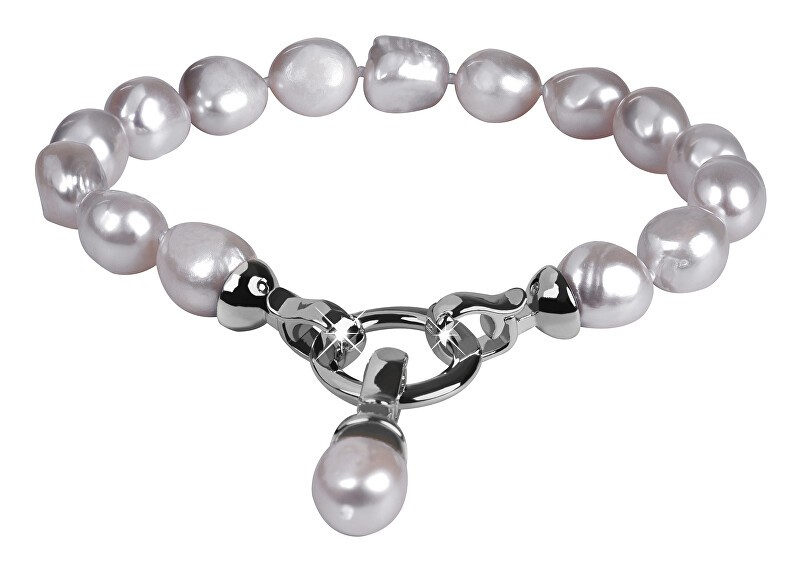 JwL Luxury Pearls Bracciale in vere perle grigie JL0558 donna