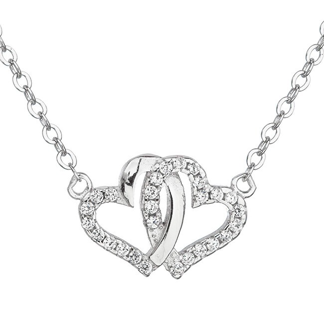 Evolution Group Collana con cuore bianco e argento 12006.1 donna