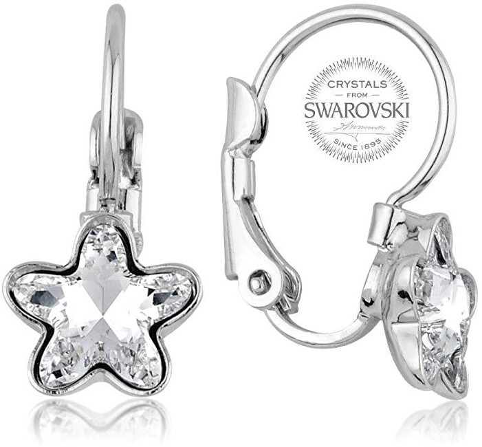 Levien Orecchini femminili con cristallo trasparente STARBLOOM donna