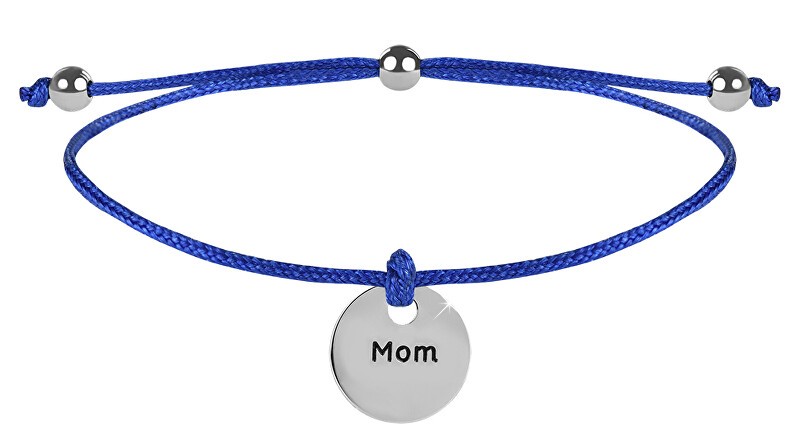 Troli Braccialetto con cordino Mommy Blu / Acciaio donna