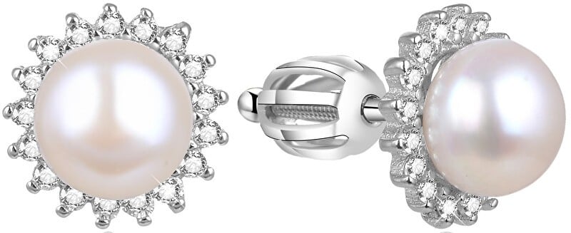 Beneto Orecchini in argento con vera perla AGUP1656PS donna