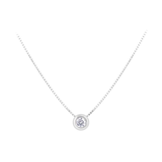 Beneto Collana in argento con zirconi AGS56 / 47 donna