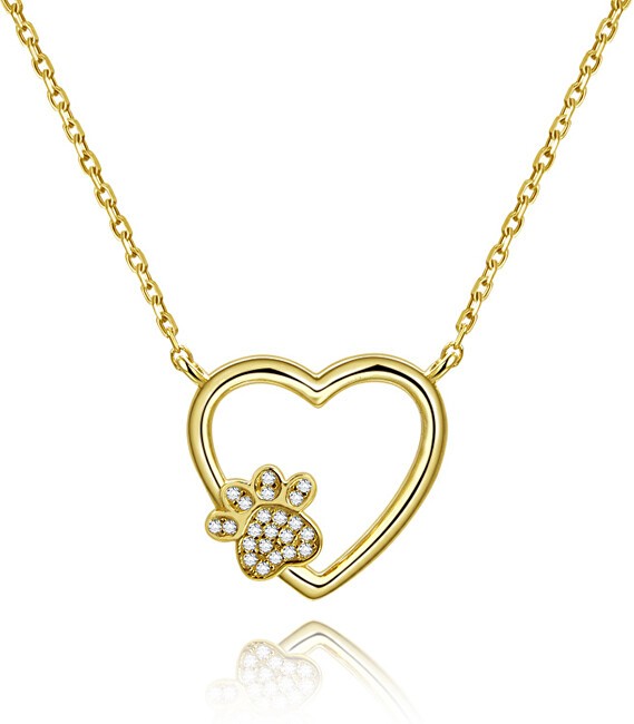 Beneto Collana d'oro Amore per un animale domestico AGS702 / 48-ORO donna