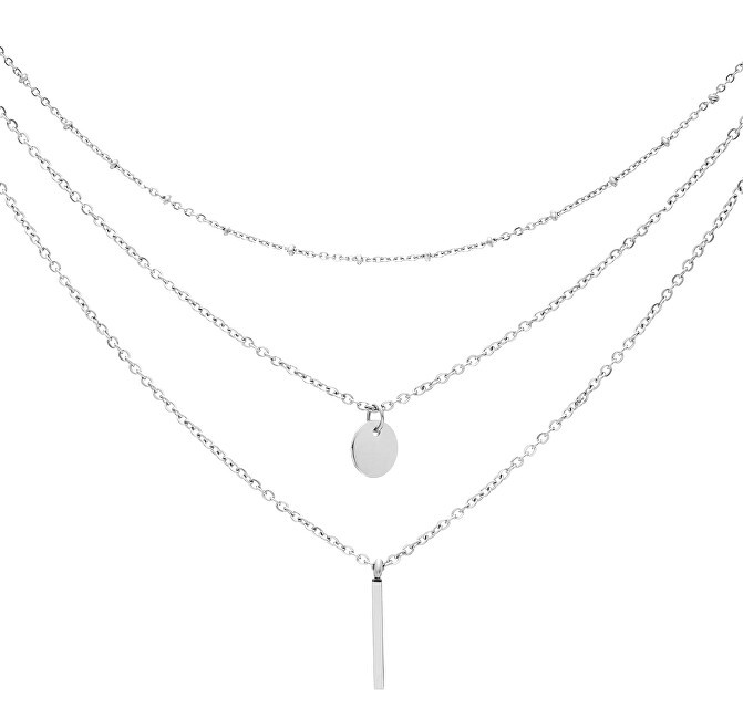 Troli Collana tripla in acciaio donna