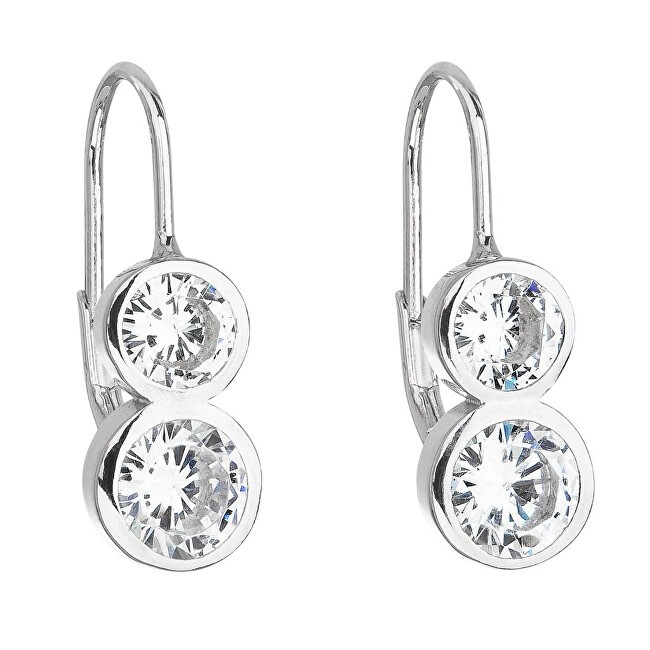 Evolution Group Orecchini in argento con zirconi trasparenti 11170.1 donna