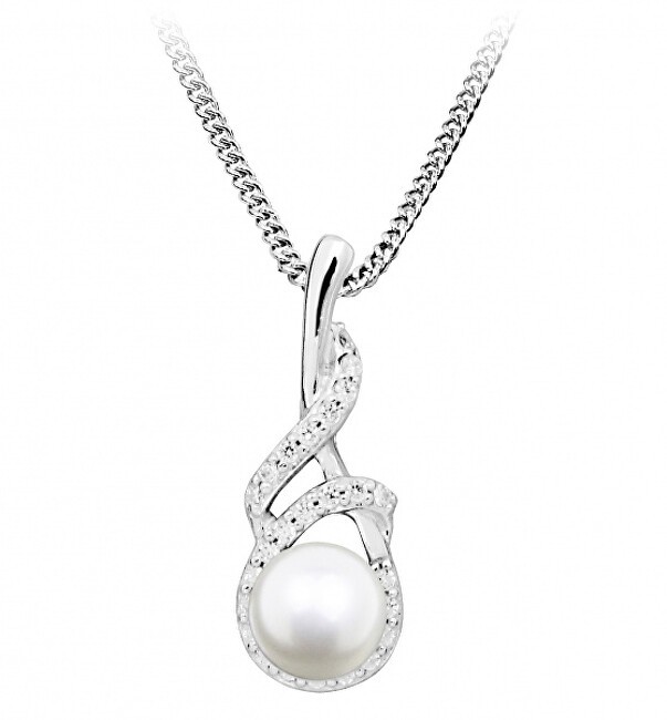 Silver Cat Delicata collana con perle e zirconi SC413 donna
