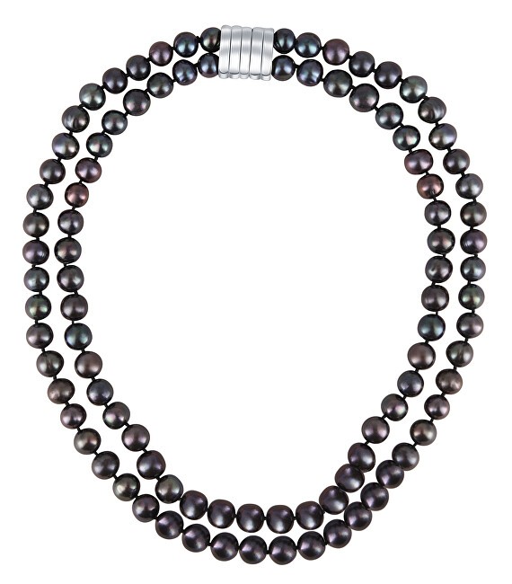 JwL Luxury Pearls Collana a doppia fila di perle scure vere JL0657 donna