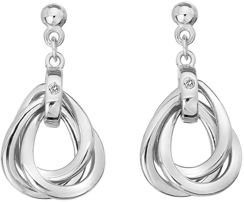 Hot Diamonds Splendidi orecchini in argento con diamanti Trio DE644 donna