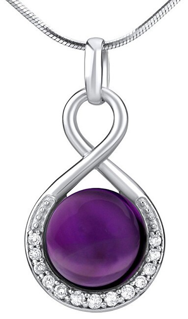 Silvego Ciondolo in argento con ametista naturale JST14710AMP donna