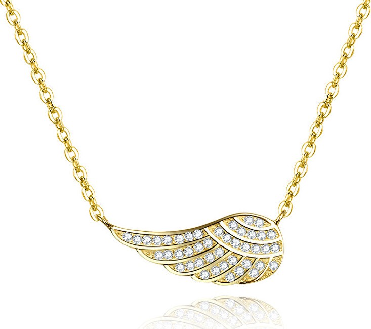 Beneto Collana placcata oro con ala AGS298 / 47-GOLD donna