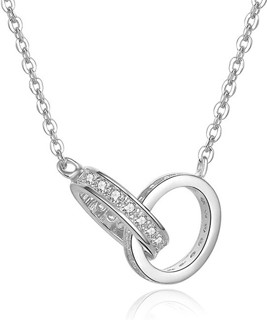 Beneto Collana in argento con anelli collegati AGS1228 / 47 donna