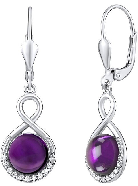 Silvego Orecchini in argento con ametista naturale JST14710AME donna