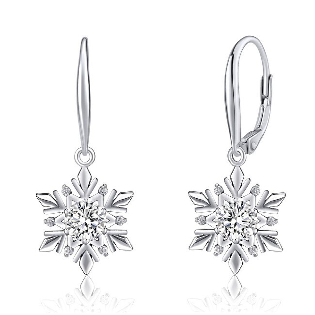 Silvego Eleganti orecchini a fiocco di neve in argento JJJE0811sw donna