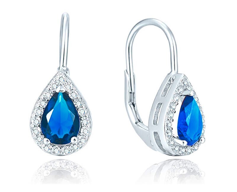 Beneto Orecchini in argento con zirconi blu AGUC2226 donna