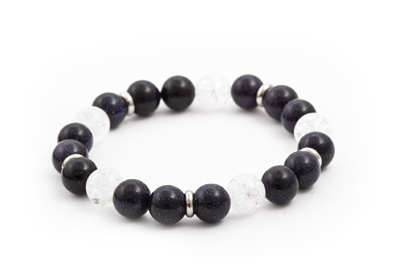 Agato Bracciale di perline in avventurina e cristallo MINK27 / 17 donna