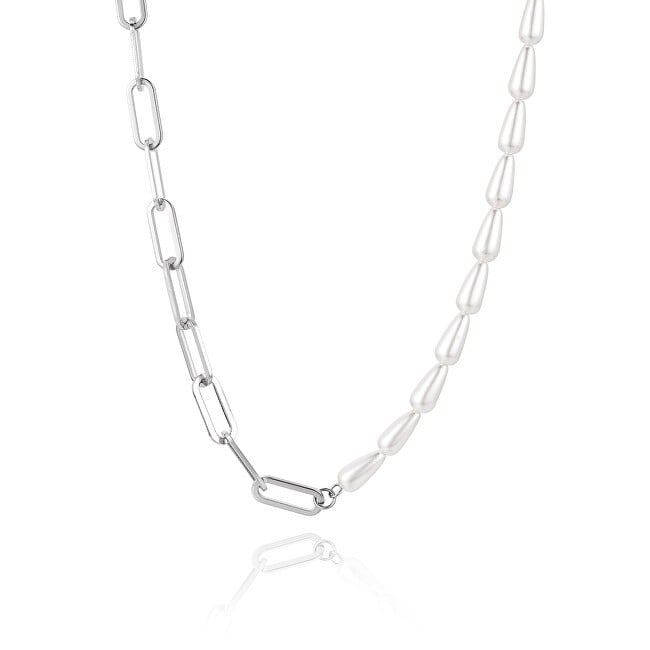 Troli Collana originale in acciaio con perle VWSN001S donna