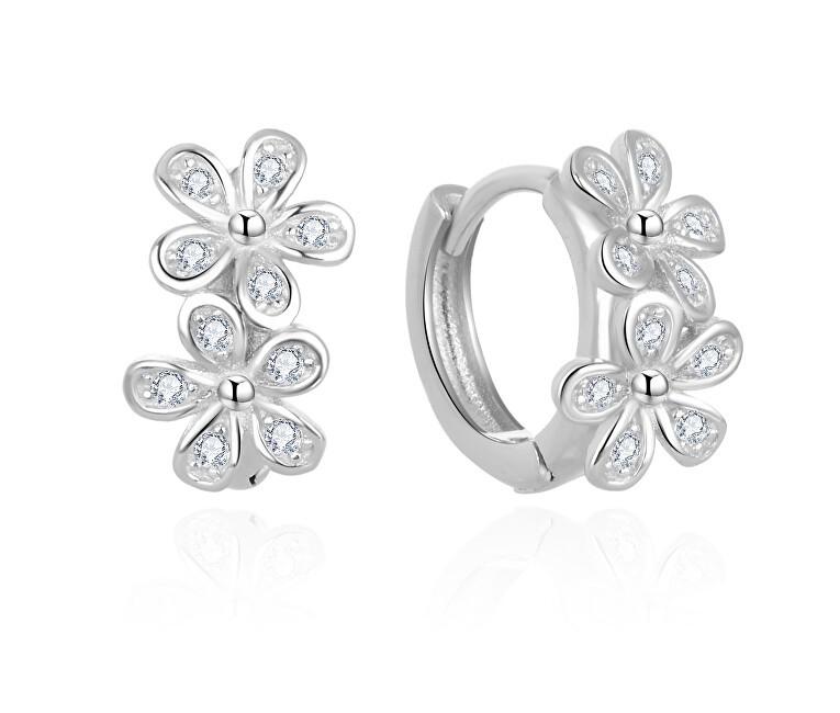 Beneto Orecchini rotondi floreali con zirconi AGUC2622 donna