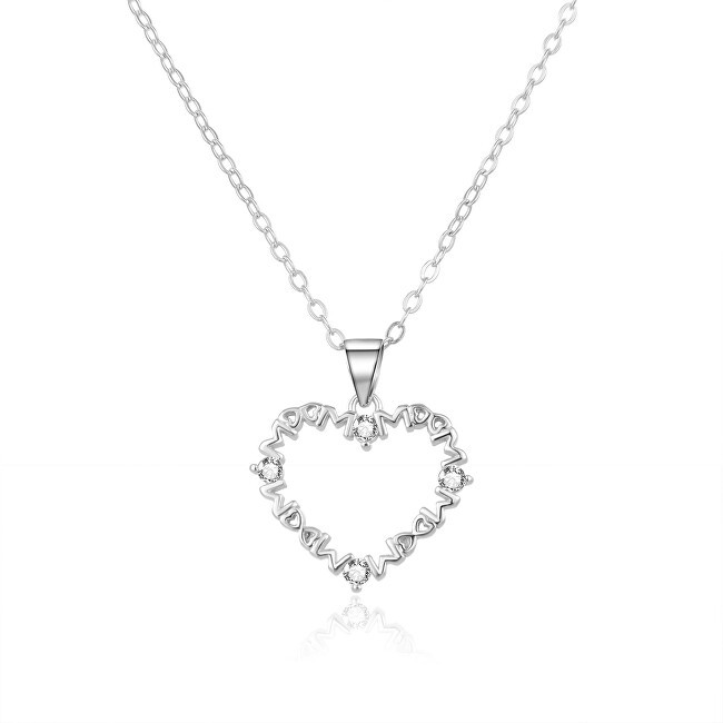 Beneto Collana romantica in argento con zirconi AGS1239 / 47 donna