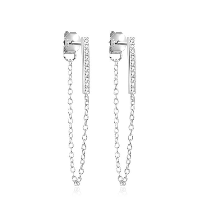 Beneto Orecchini alla moda in argento con zirconi trasparenti AGUP2374L donna