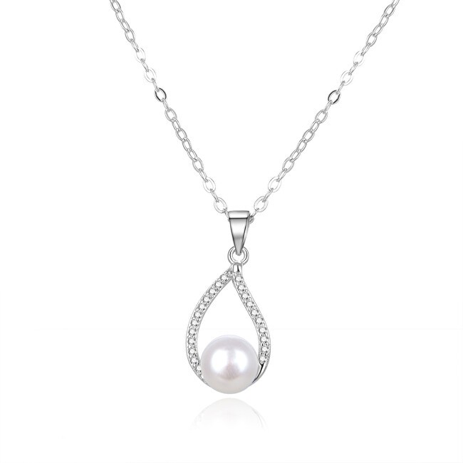 Beneto Elegante collana in argento con vera perla AGS984 / 47P donna
