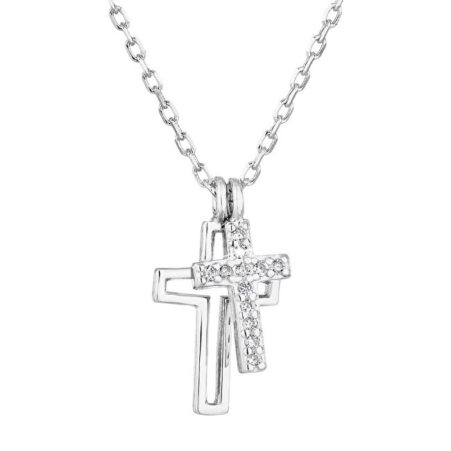 Evolution Group Collana in argento con croce 12012.1 donna