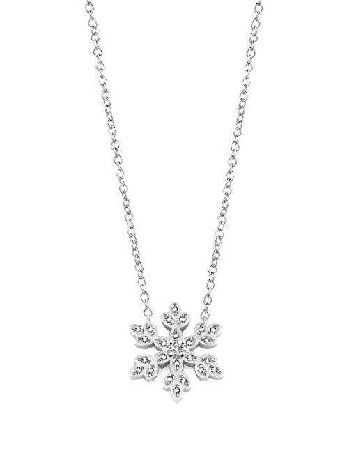Beneto Giocosa collana in argento a forma di fiocco di neve AGS1334 / 47 donna