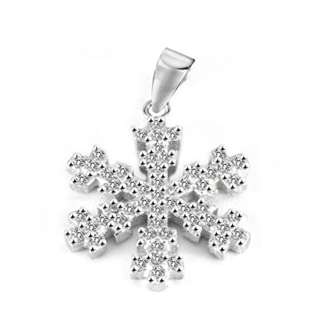 Beneto Elegante ciondolo a forma di fiocco di neve in argento AGH679 donna