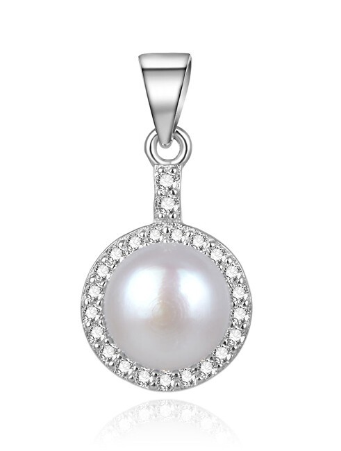 Beneto Elegante ciondolo in argento con perla di fiume AGH155P donna