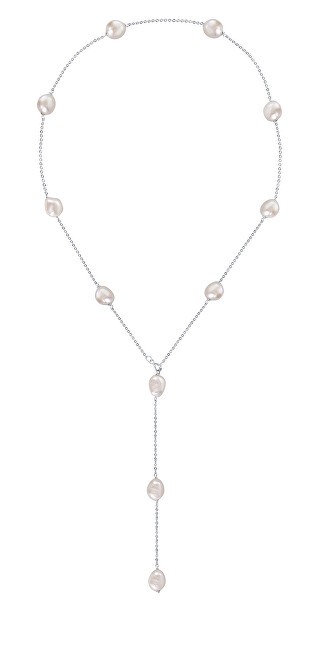 JwL Luxury Pearls Collana in argento a lunghezza variabile con vere perle barocche JL0708 donna