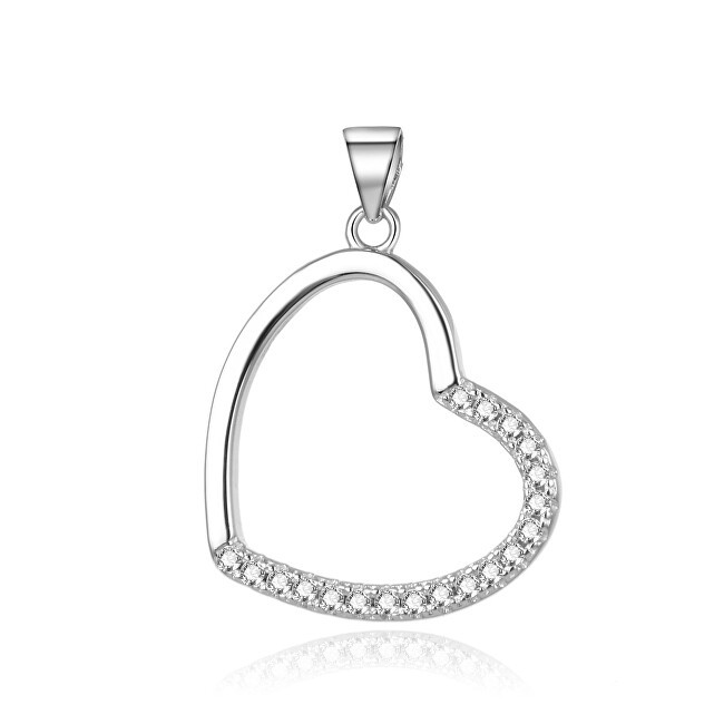 Beneto Ciondolo romantico a forma di cuore in argento AGH264 donna