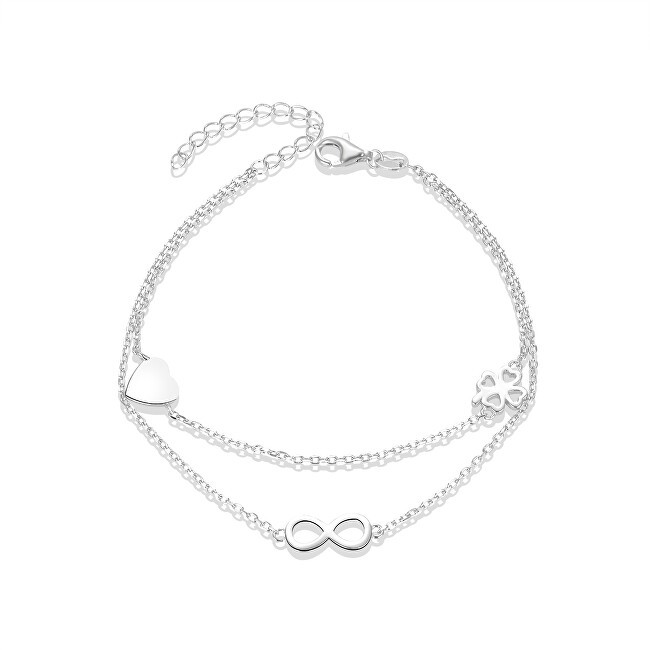 Beneto Elegante bracciale doppio in argento AGB636 / 21 donna