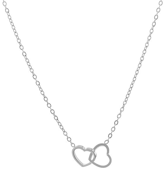 Troli Collana romantica in acciaio con cuori donna