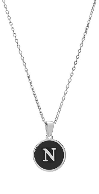 Troli Collana originale in acciaio con la lettera N bambino
