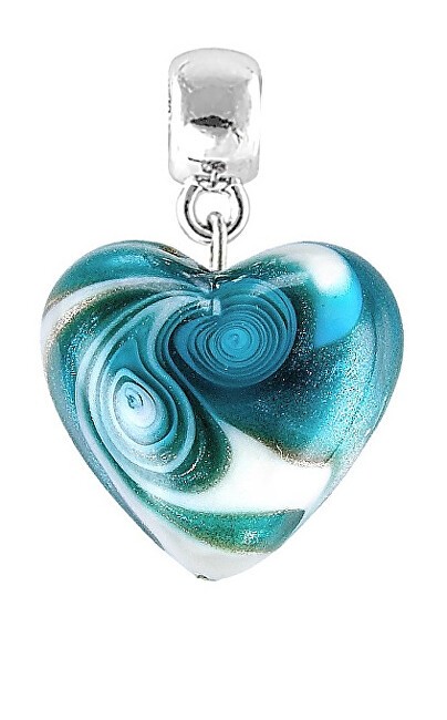 Lampglas Ciondolo unico Azure Storm in perla di vetro S19 donna