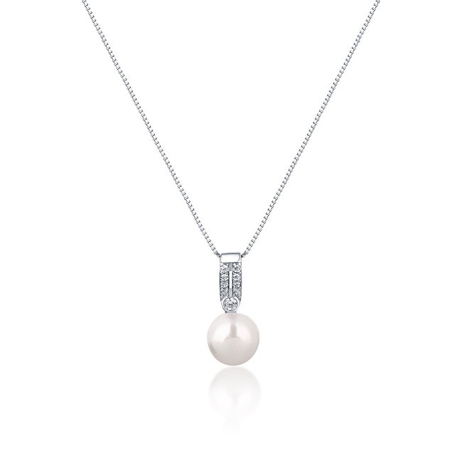 JwL Luxury Pearls Elegante collana con vera perla e zirconi JL0748 catena, pendente donna
