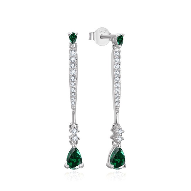 Beneto Eleganti orecchini pendenti con zirconi AGUP3300GR donna