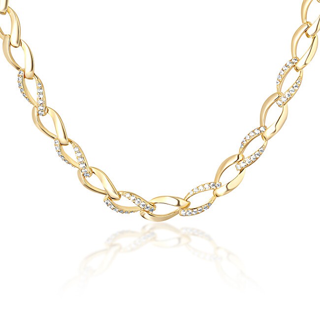 JVD Catena placcata in oro massiccio con zirconi SVLN0205SH2GO42 donna