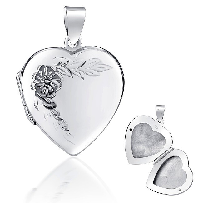 Silvego Medaglione d'argento a forma di cuore PRML10248 donna