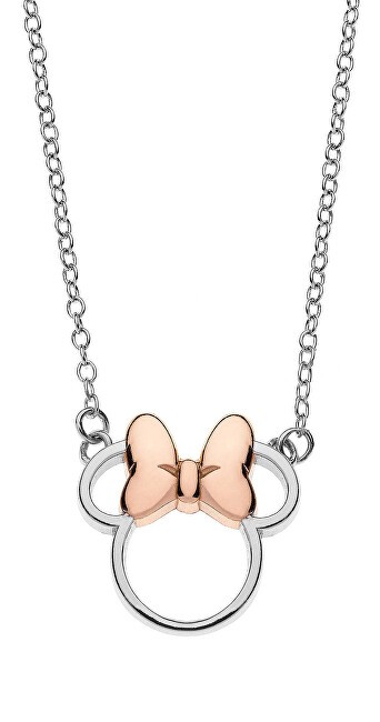 Disney Collana bicolore argento coordinata con Minnie Mouse N900521TL-16 donna