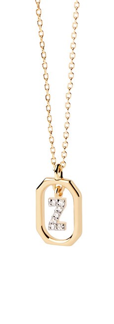 PDPAOLA Incantevole collana placcata oro con lettera "Z" LETTERS CO01-537-U catena, ciondolo donna