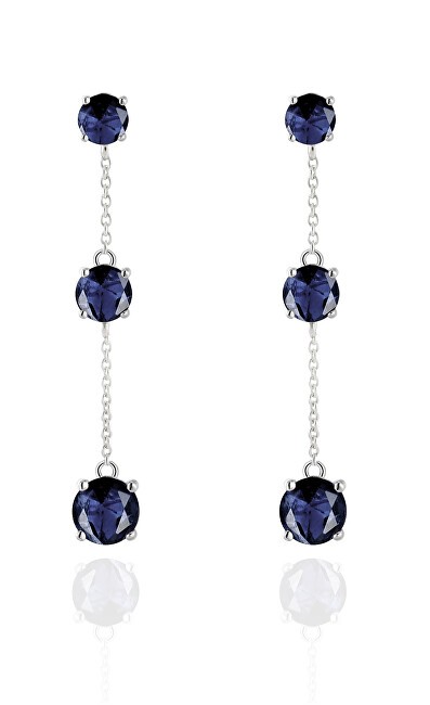 Beneto Exclusive Eleganti orecchini in argento con zaffiri SAFAGUP2718 donna