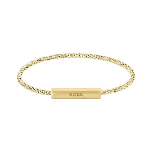 Hugo Boss Bracciale alla moda placcato oro Alek 1580388 uomo